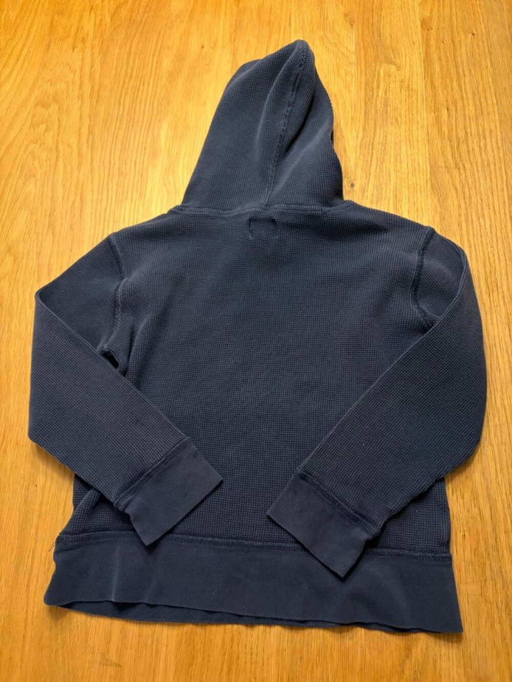 Crewcuts Boys 6-7 Navy Waffle Thermal Hoodie